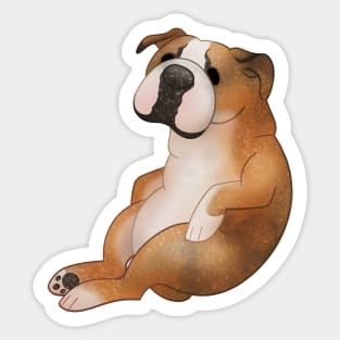 Cozy English Bulldog Sticker